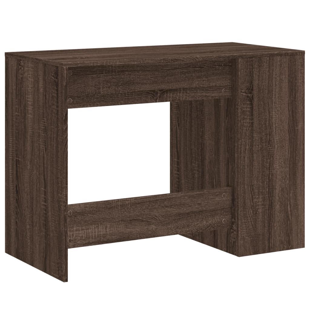 Brown Oak Engineered Wood Desk 102x50x75 cm - Stylish & Durable
