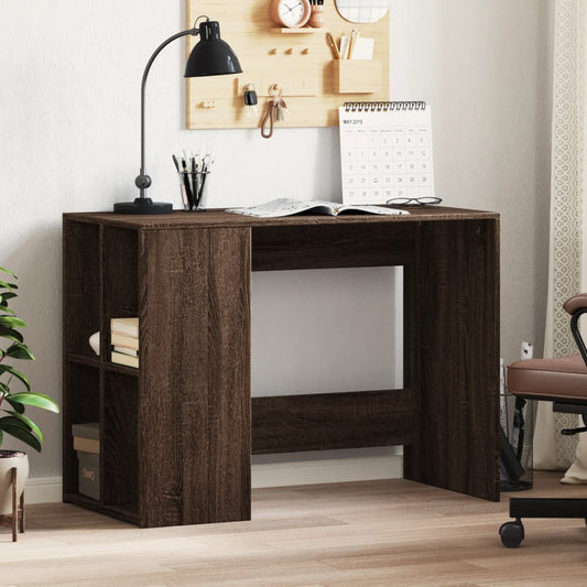 Brown Oak Engineered Wood Desk 102x50x75 cm - Stylish & Durable