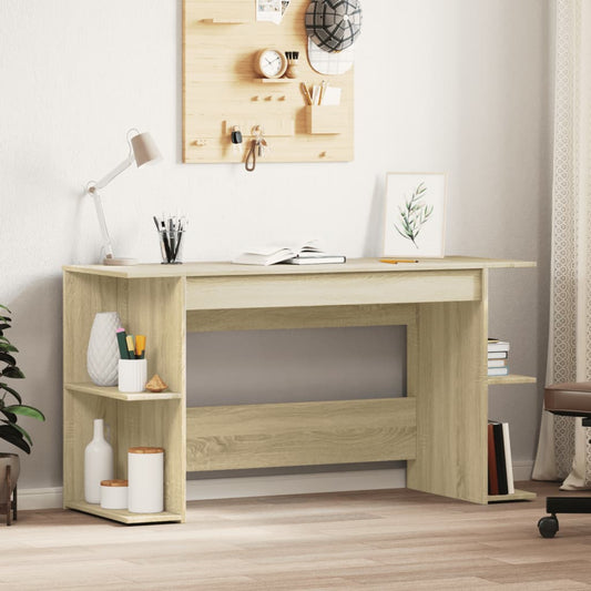 Stylish Sonoma Oak Desk 140x50x75 cm - Durable Engineered Wood
