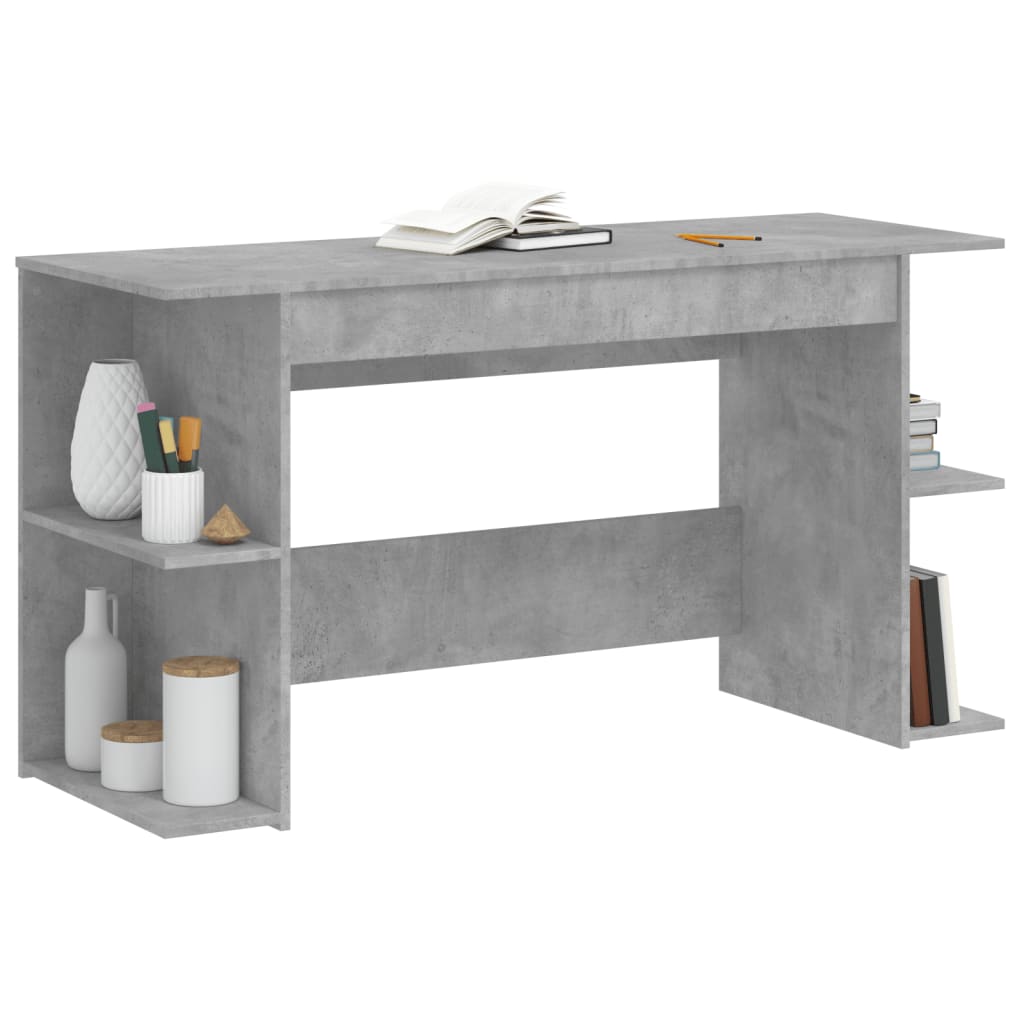 Concrete Grey Desk 140x50x75 cm - Durable Engineered Wood
