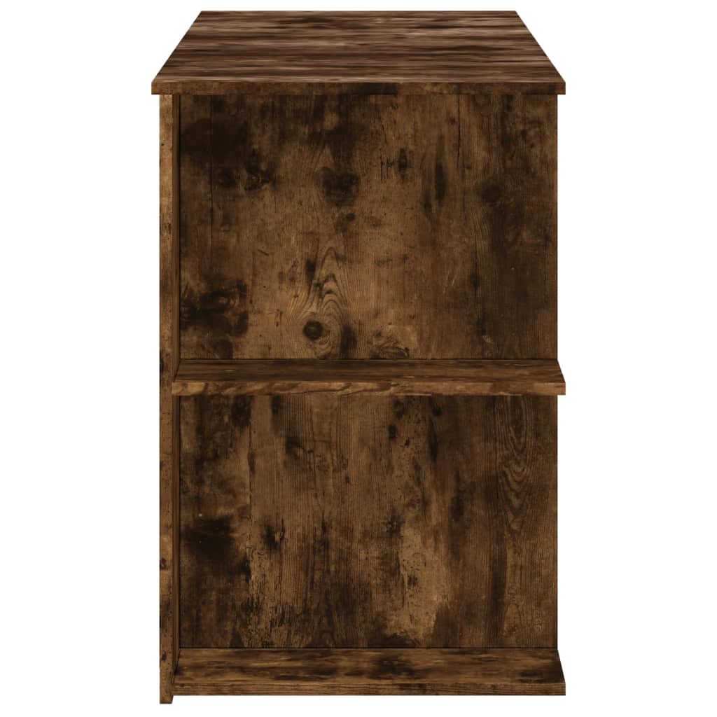 Compact Smoked Oak Desk 140x50x75 cm - Stylish Engineered Wood