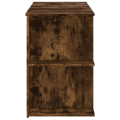 Compact Smoked Oak Desk 140x50x75 cm - Stylish Engineered Wood