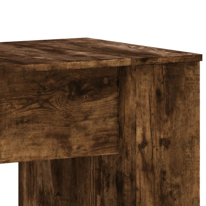 Compact Smoked Oak Desk 140x50x75 cm - Stylish Engineered Wood