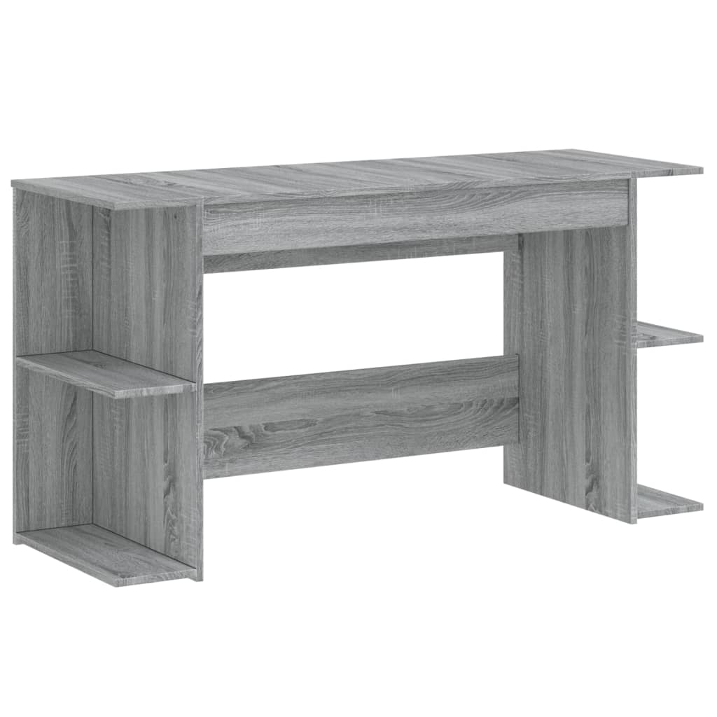Grey Sonoma Engineered Wood Desk 140x50x75 cm - Stylish & Durable