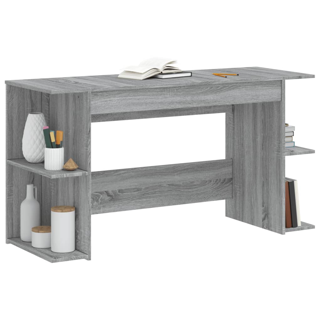 Grey Sonoma Engineered Wood Desk 140x50x75 cm - Stylish & Durable