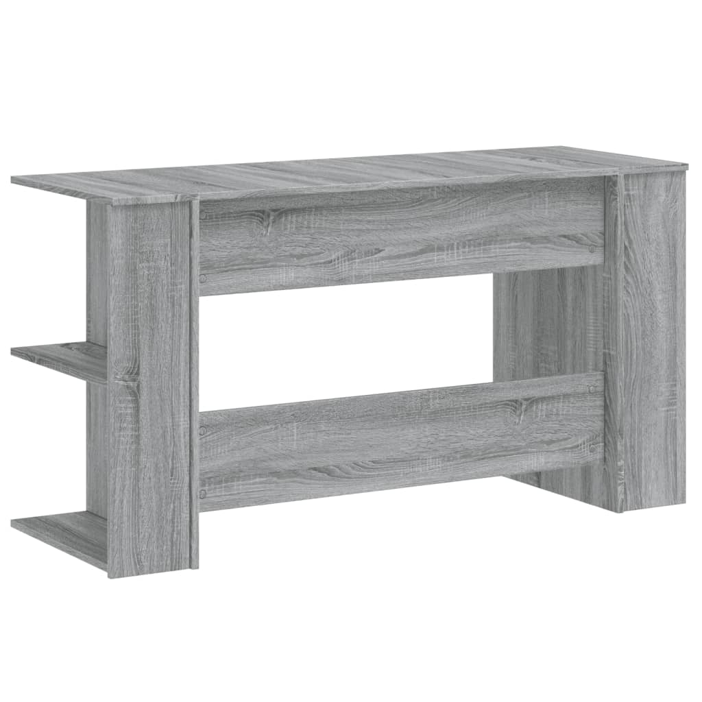 Grey Sonoma Engineered Wood Desk 140x50x75 cm - Stylish & Durable