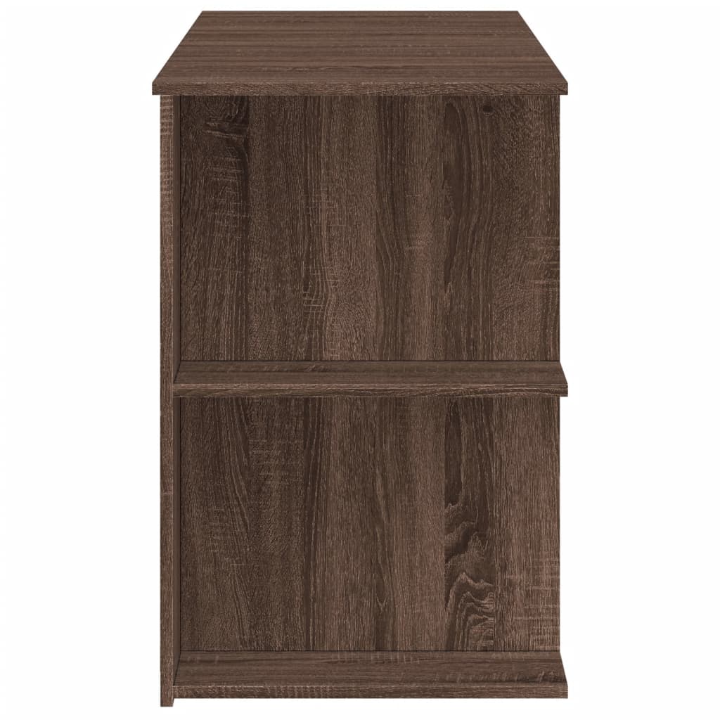 Brown Oak Engineered Wood Desk - 140x50x75 cm