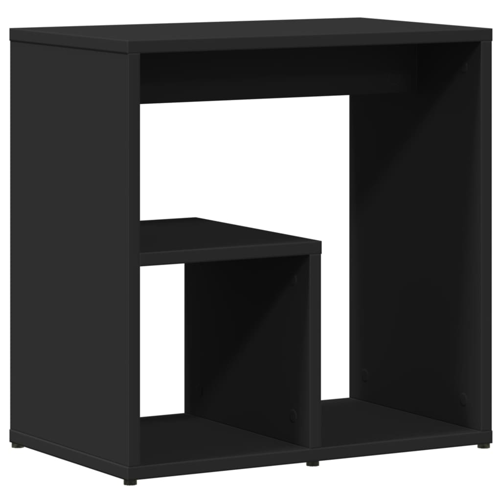 Stylish Black Engineered Wood Side Table 50x30x50 cm