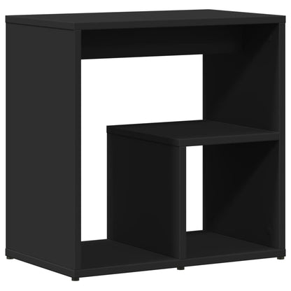 Stylish Black Engineered Wood Side Table 50x30x50 cm