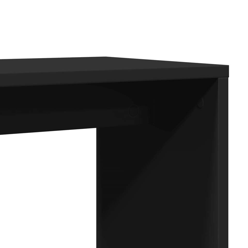 Stylish Black Engineered Wood Side Table 50x30x50 cm