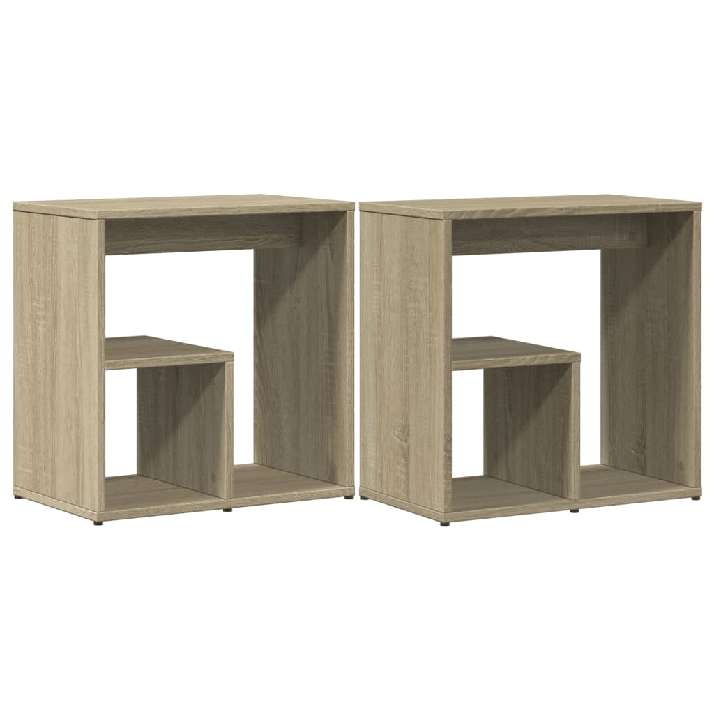 Sonoma Oak Side Tables Set of 2 - 50x30x50 cm Engineered Wood
