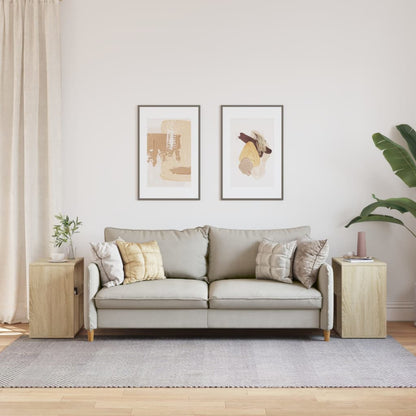 Sonoma Oak Side Tables Set of 2 - 50x30x50 cm Engineered Wood