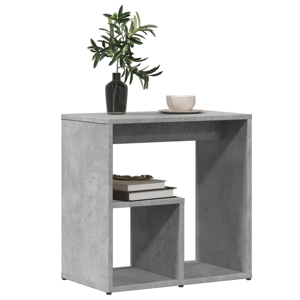 Concrete Grey Engineered Wood Side Tables Set of 2 - 50x30x50 cm