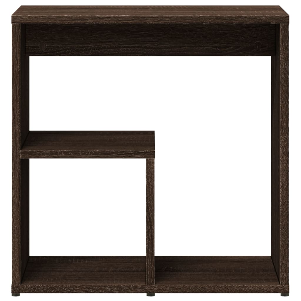 Brown Oak Side Tables Set of 2, 50x30x50 cm, Engineered Wood
