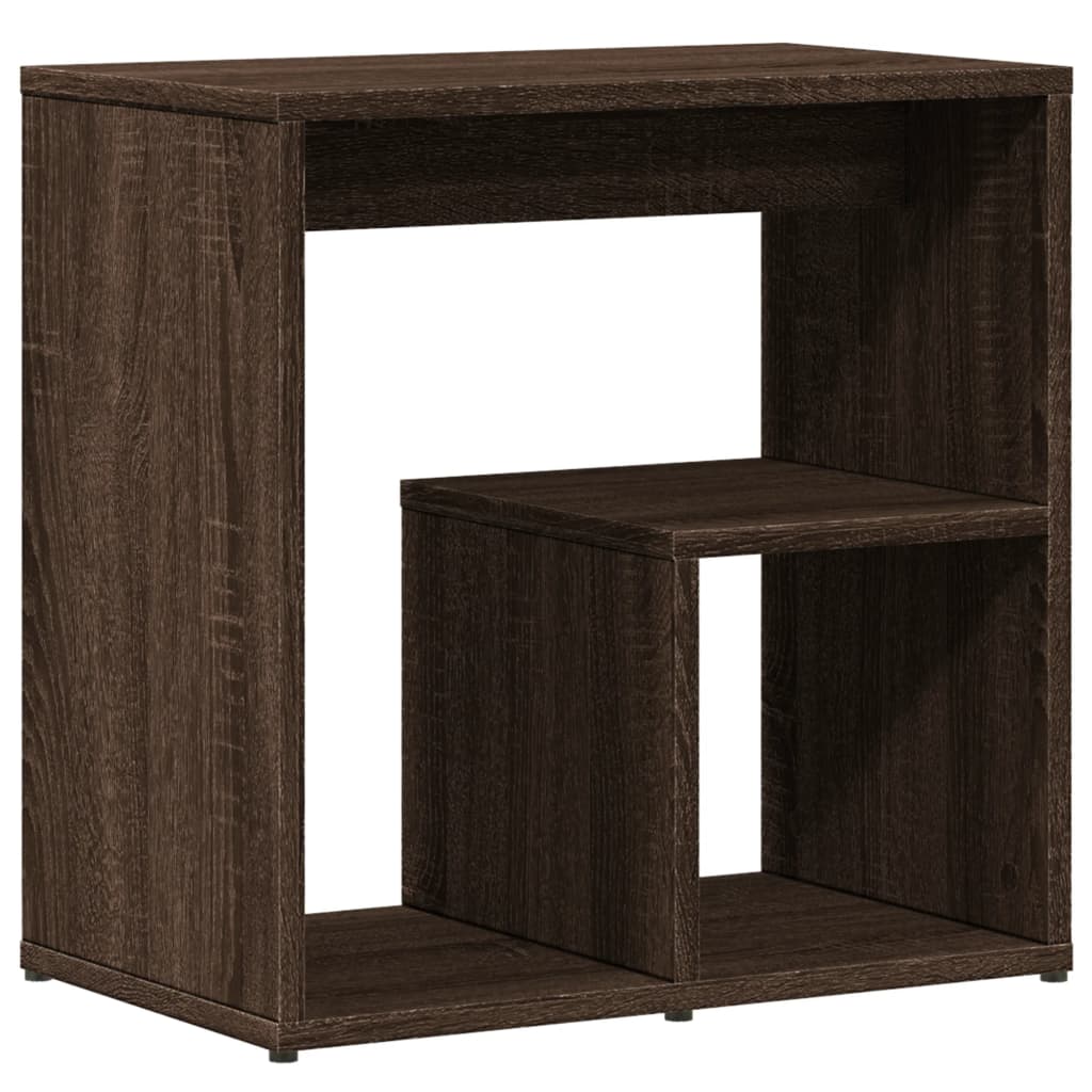 Brown Oak Side Tables Set of 2, 50x30x50 cm, Engineered Wood