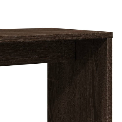 Brown Oak Side Tables Set of 2, 50x30x50 cm, Engineered Wood