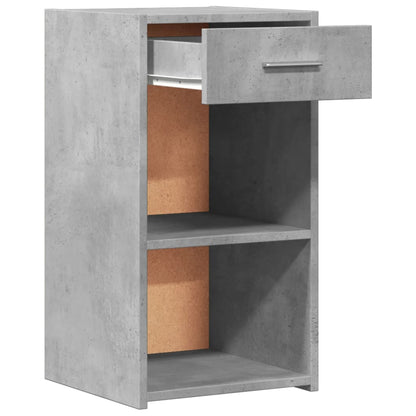 Concrete Grey Engineered Wood Bedside Cabinets Set, 35x34x65 cm
