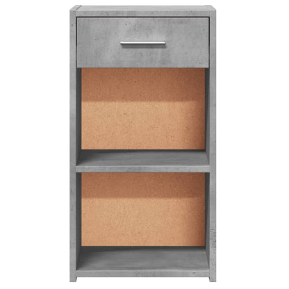Concrete Grey Engineered Wood Bedside Cabinets Set, 35x34x65 cm