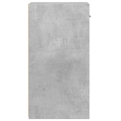 Concrete Grey Engineered Wood Bedside Cabinets Set, 35x34x65 cm