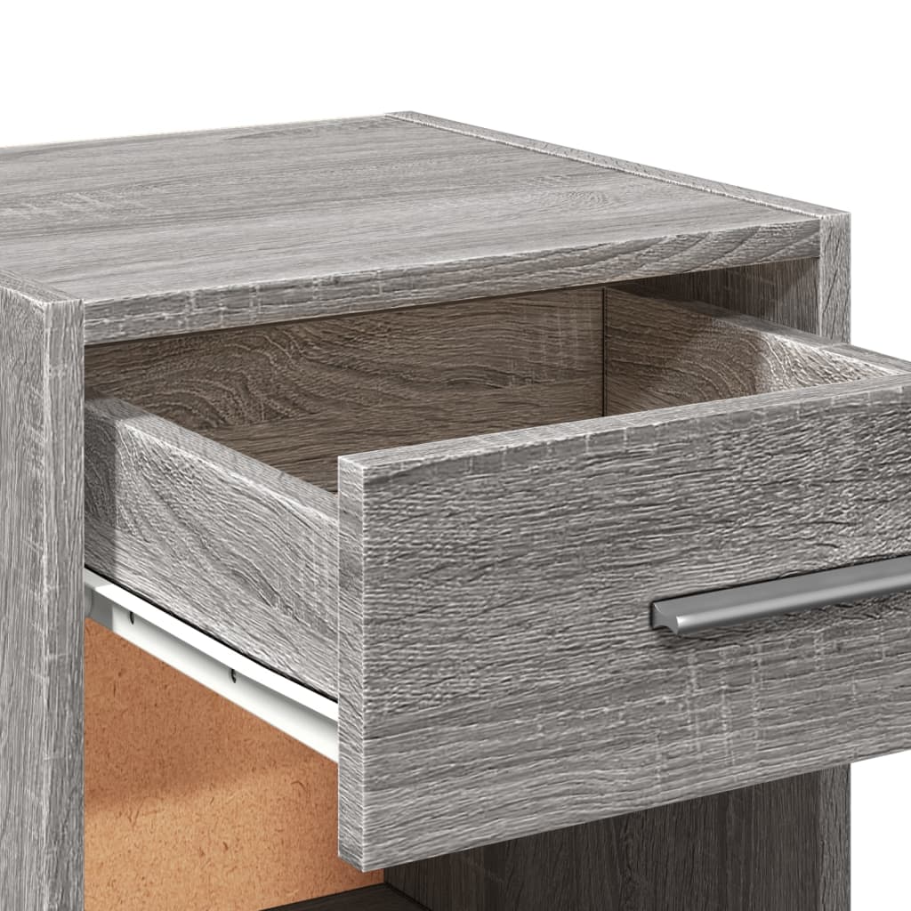 Grey Sonoma Bedside Cabinet 35x34x65 cm - Engineered Wood