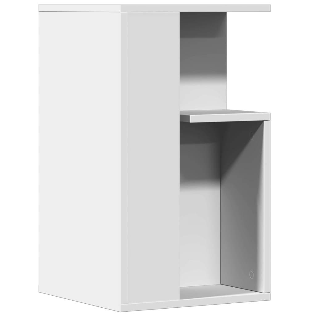 Side Table White 35x35x60 cm Engineered Wood