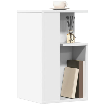 Side Table White 35x35x60 cm Engineered Wood