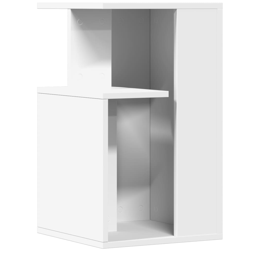 Side Table White 35x35x60 cm Engineered Wood