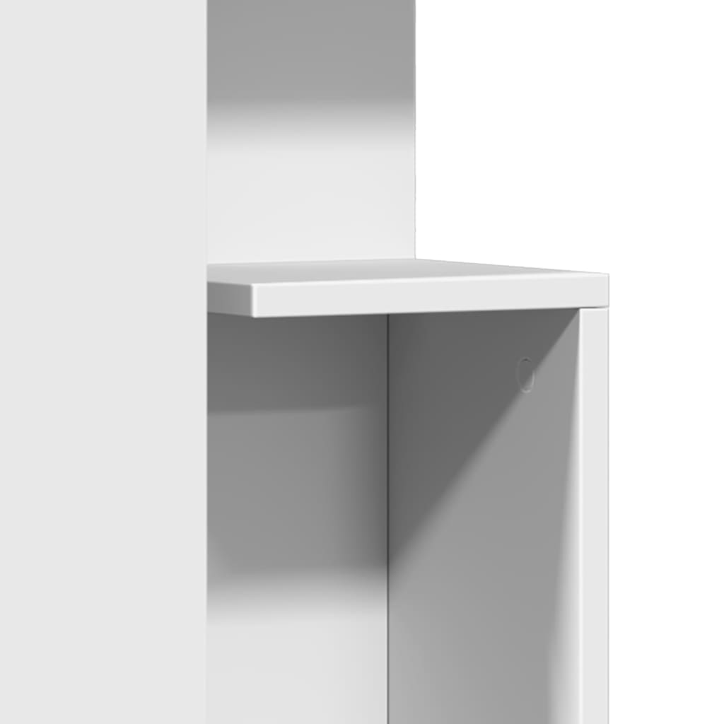 Side Table White 35x35x60 cm Engineered Wood