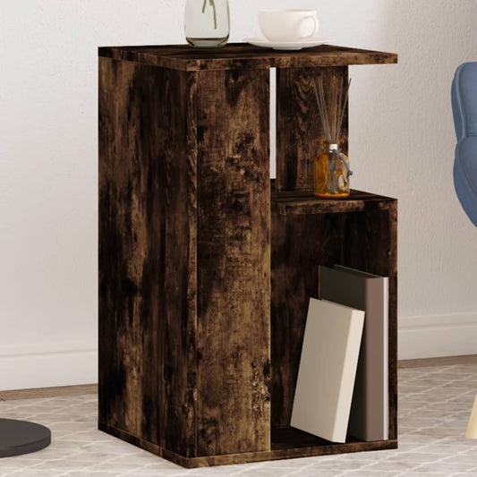 Side Table Smoked Oak 35x35x60 cm Engineered Wood