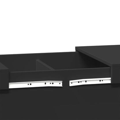 Coffee Table Black 80x55x40 cm Engineered Wood