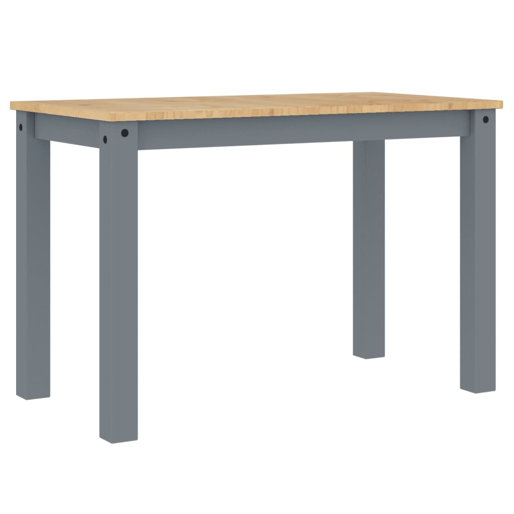 Solid Pine Wood Dining Table - Panama Grey 117x60x75 cm