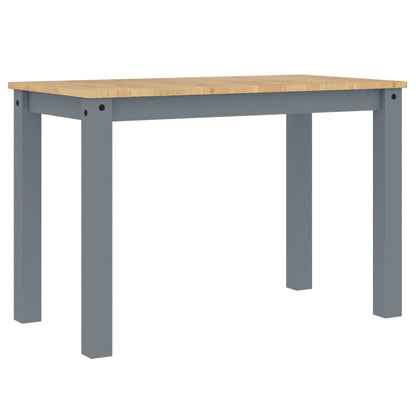 Solid Pine Wood Dining Table - Panama Grey 117x60x75 cm