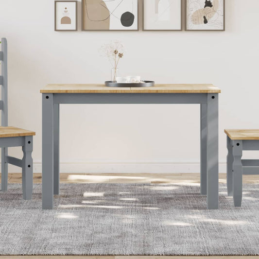 Solid Pine Wood Dining Table - Panama Grey 117x60x75 cm