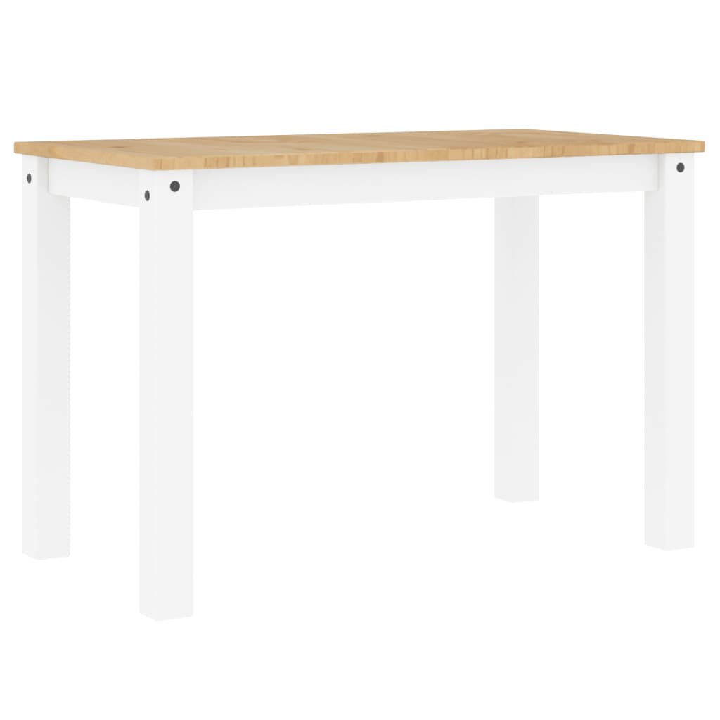 Panama White Solid Pine Dining Table 117x60x75cm