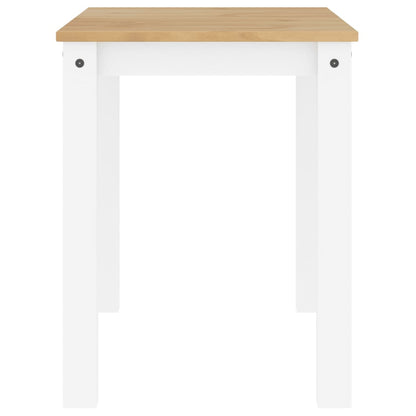 Panama White Solid Pine Dining Table 117x60x75cm