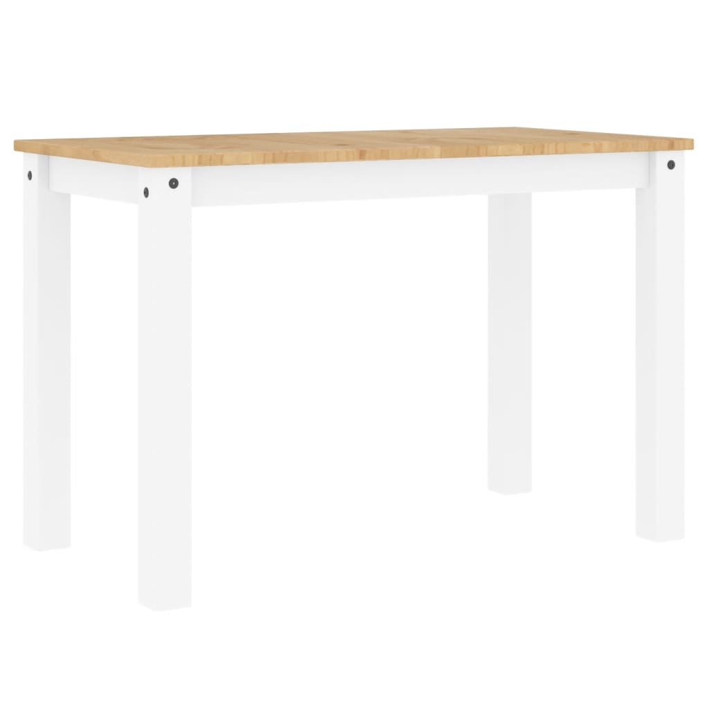 Panama White Solid Pine Dining Table 117x60x75cm