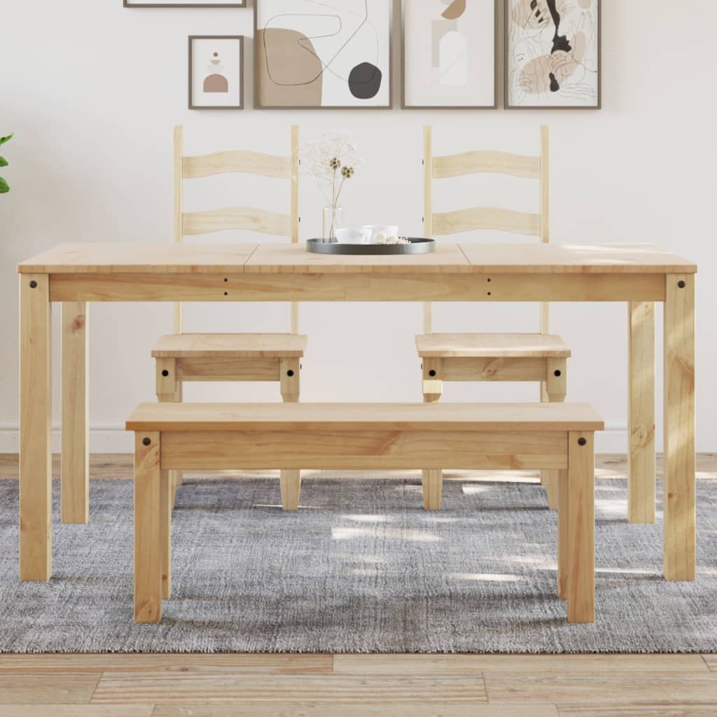Solid Wood Pine Dining Table Panama 160x80x75 cm