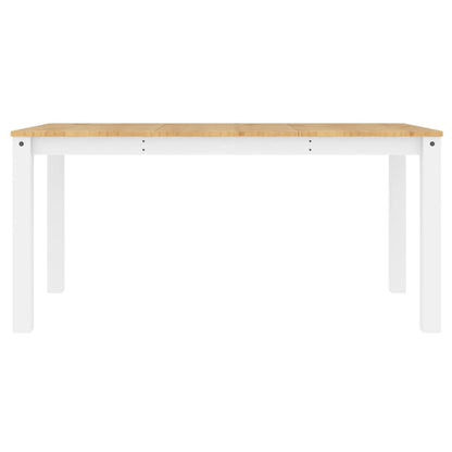Solid Pine Dining Table Panama White - 160x80x75 cm