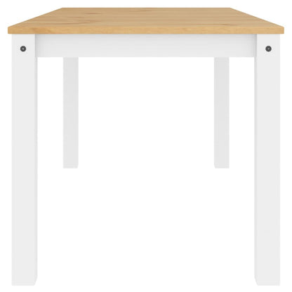 Solid Pine Dining Table Panama White - 160x80x75 cm