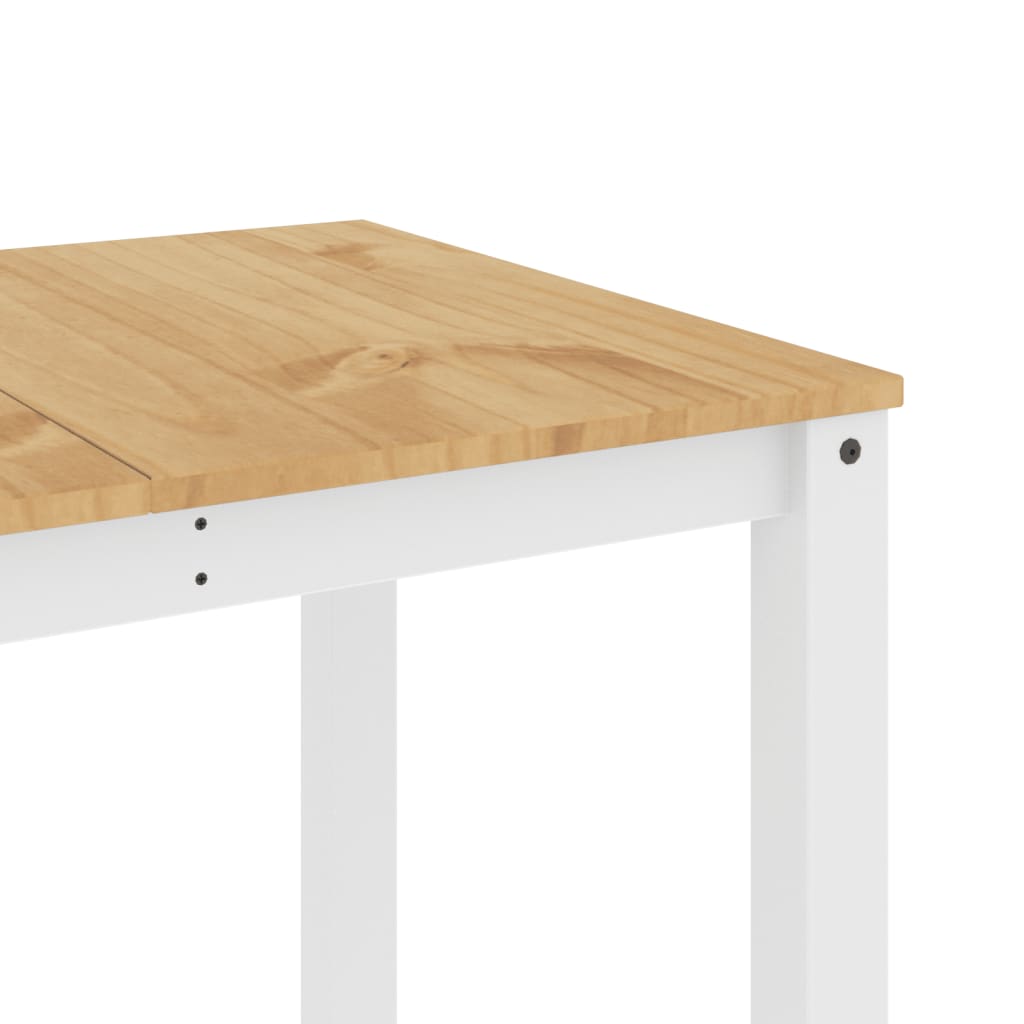 Solid Pine Dining Table Panama White - 160x80x75 cm