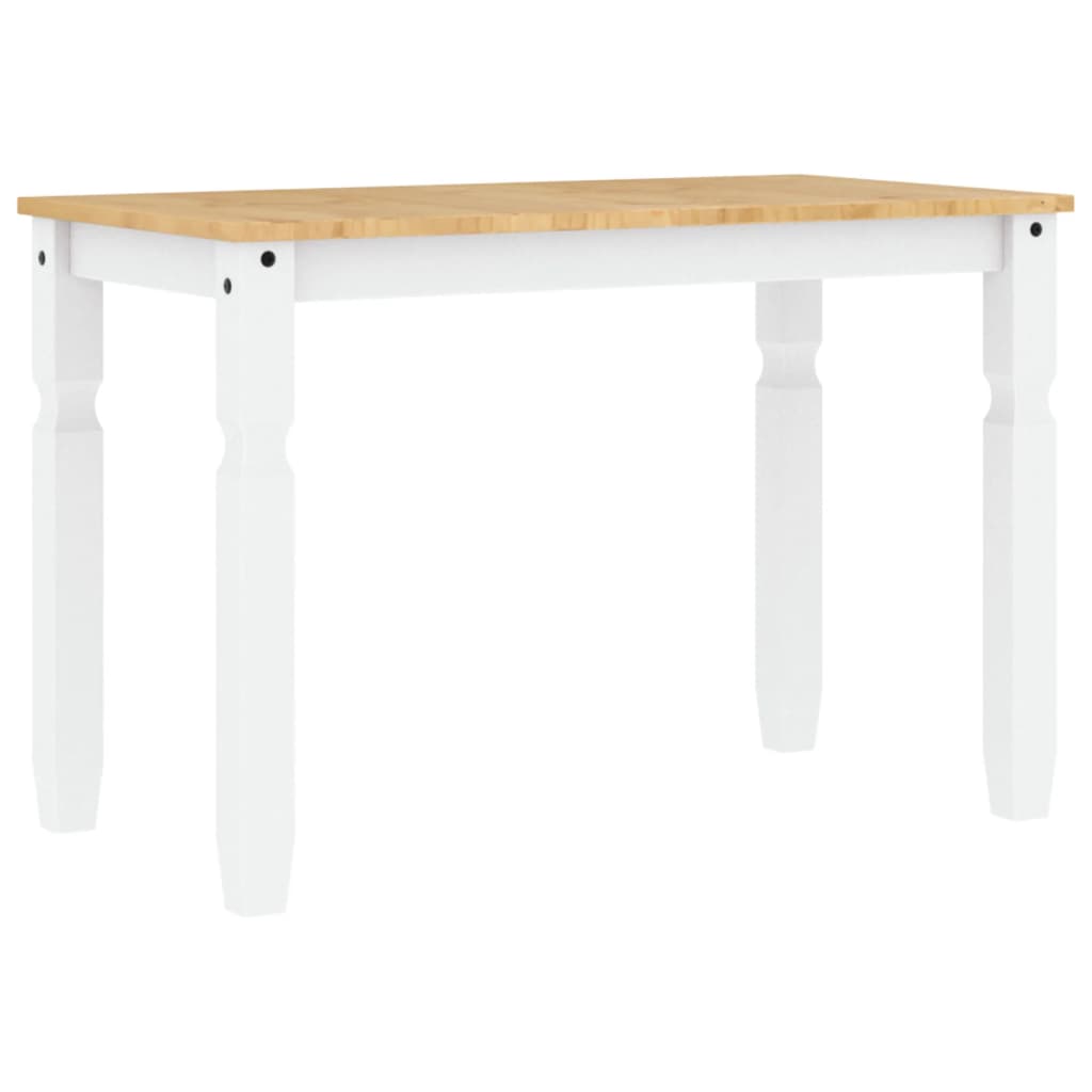 Corona White Solid Pine Dining Table 112x60x75 cm
