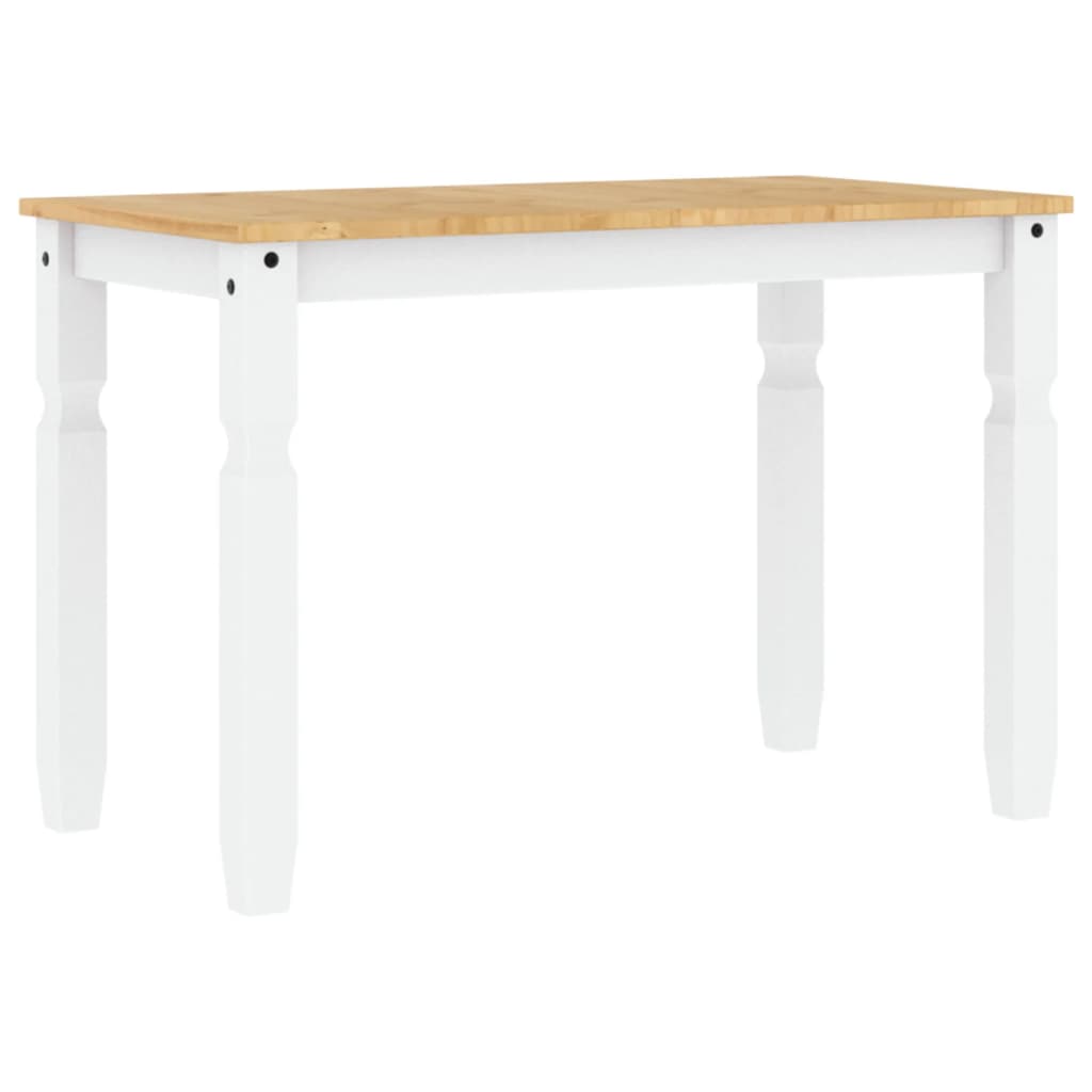 Corona White Solid Pine Dining Table 112x60x75 cm