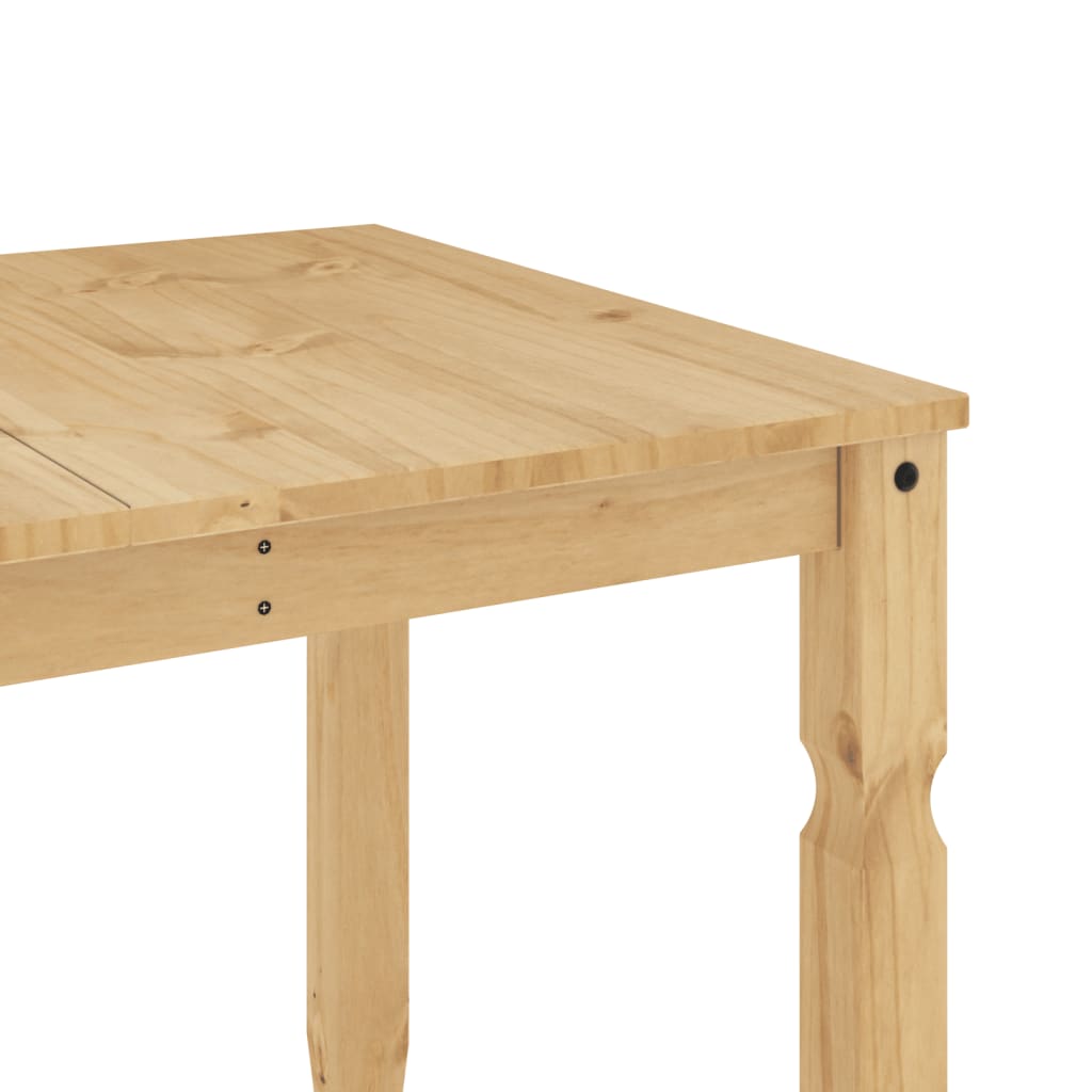Solid Pine Dining Table Corona 160x80x75 cm - Rustic Charm