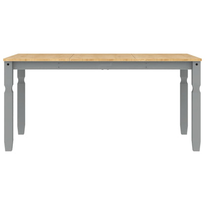 Solid Pine Dining Table Corona Grey 160x80x75 cm - Elegant Design