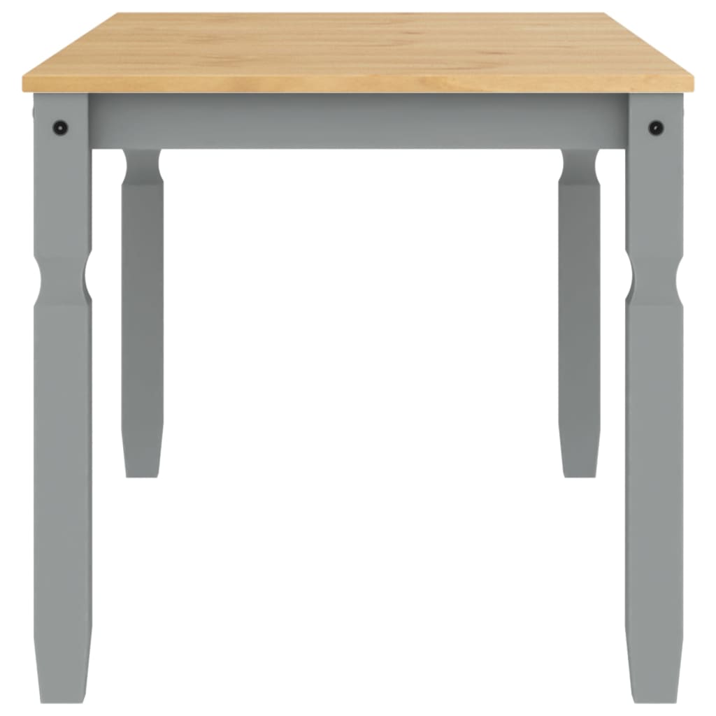 Solid Pine Dining Table Corona Grey 160x80x75 cm - Elegant Design