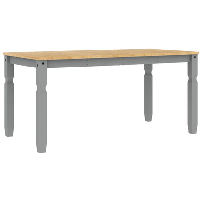 Solid Pine Dining Table Corona Grey 160x80x75 cm - Elegant Design