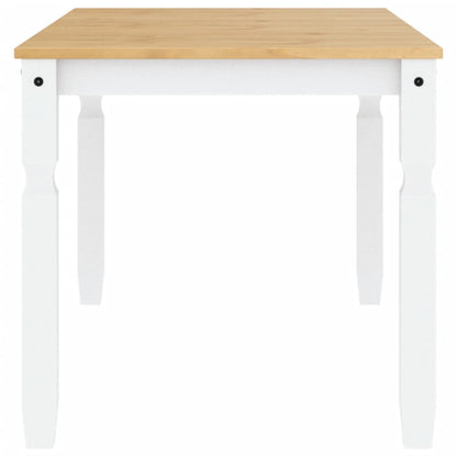 Solid Wood Pine Dining Table, Corona White, 160x80x75 cm