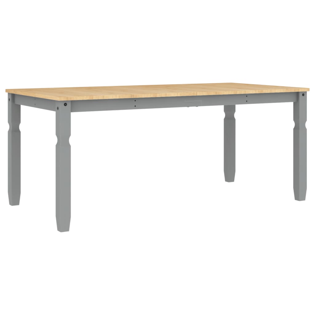 Solid Wood Pine Dining Table Corona Grey 180x90x75 cm