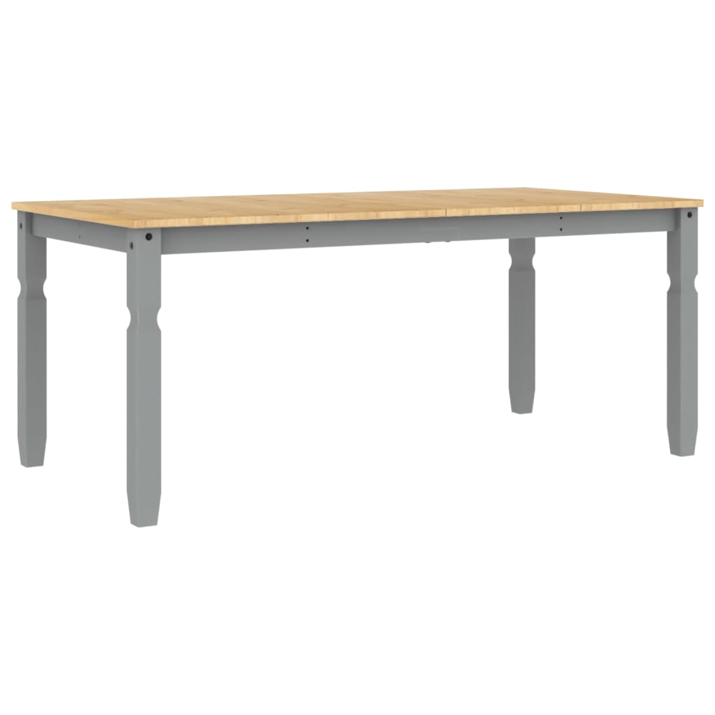 Solid Wood Pine Dining Table Corona Grey 180x90x75 cm