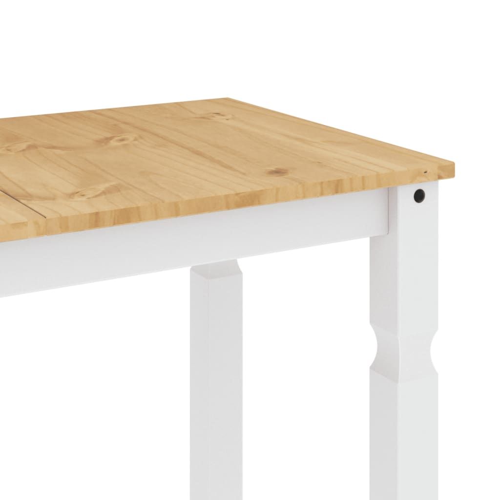 Solid Wood Pine Corona Dining Table, White 180x90x75 cm